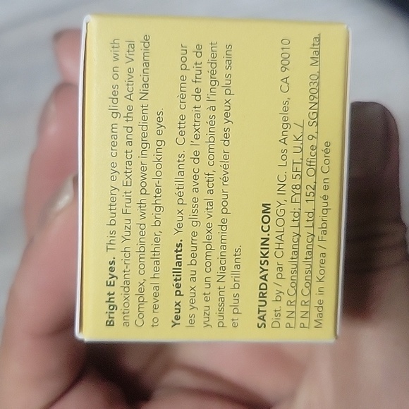 NIB Saturday Skin Yuzu Vitamin C Bright Eye Cream 15 ml - Picture 3 of 6